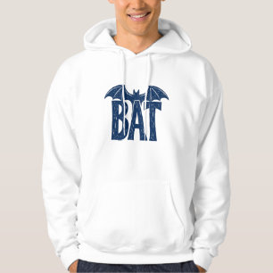Fledermausflügel Halloween Linolschnitt-Design Hoodie