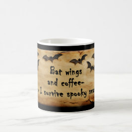 Fledermausflügel & Kaffee Halloween-Tasse Kaffeetasse