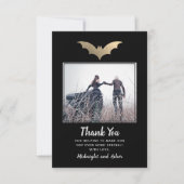 FledermausHochzeit Dankeskarte (Vorderseite)