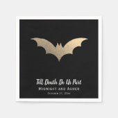 FledermausHochzeit Serviette (Vorderseite)