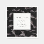 FledermausHochzeit Serviette (Vorderseite)