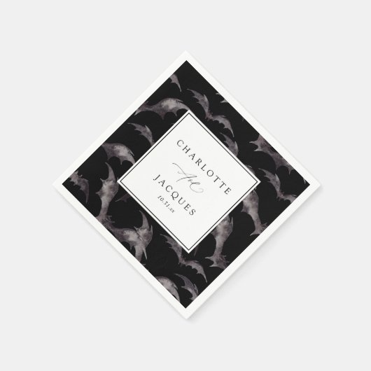 FledermausHochzeit Serviette (Ecke)