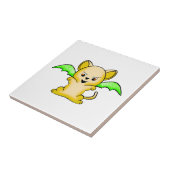Fledermausmaus. Lustige Maus mit Fledermausflügeln Fliese (Seite)