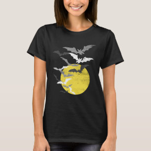 Fledermausschwarm bei Vollmond Vintage T-Shirt