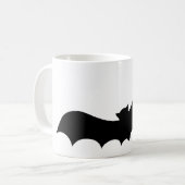 Fledermaussilhouette Kaffeetasse (Vorderseite Links)