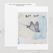 Flederrochen-Grußkarte Einladung (Vorne/Hinten)