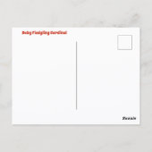 Fledgling Cardinal Cute Baby Bird Wildlife Photo Postkarte (Rückseite)