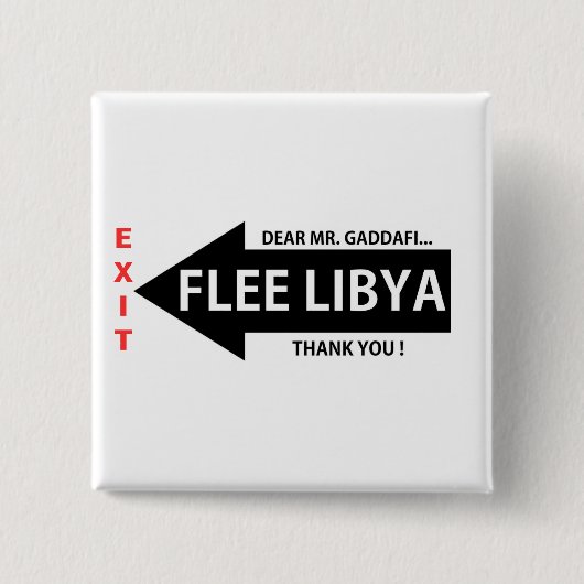 FLEE LIBYA BUTTON (Vorderseite)