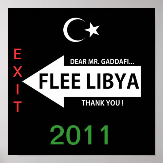 FLEE LIBYA POSTER (Vorne)