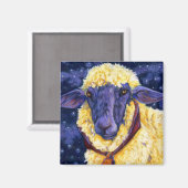 Fleece auf Erden - Sternenschaf Magnet (Vorderseite/Rückseite)