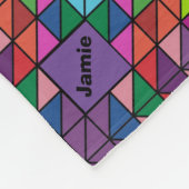 Fleece Blanke für Name Quilt-Muster anpassen (Ecke)