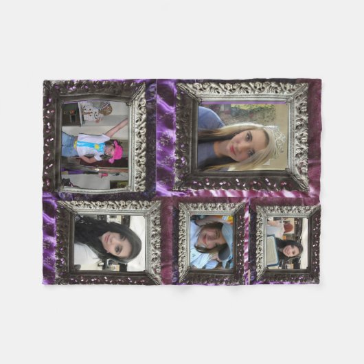 Fleece Blanket 5 Silver Frame Foto Inserts (Vorderseite (Horizontal))