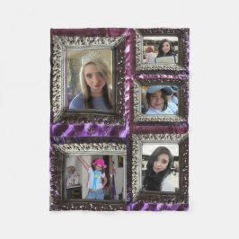 Fleece Blanket 5 Silver Frame Foto Inserts