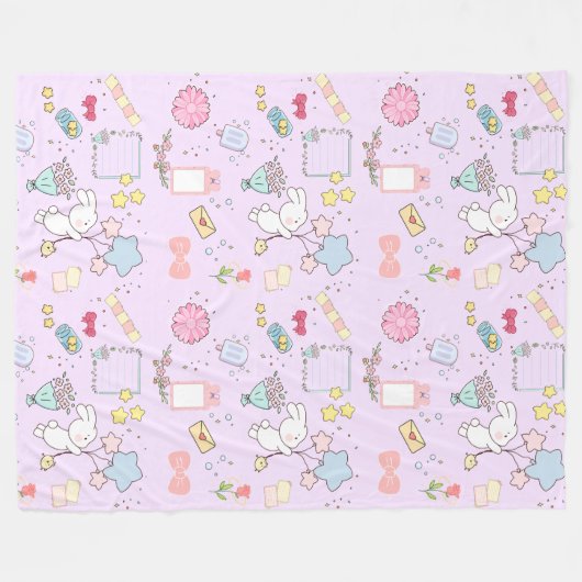 Fleece Blanket, 60"x80" (Vorderseite (Horizontal))