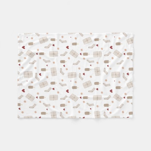 Fleece Blanket 76,2cmx101,6cm - Christmas Pattern (Vorderseite (Horizontal))