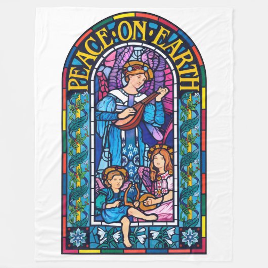 Fleece Blanket (80 in x 60 Zoll) Weltfrieden (Vorderseite)