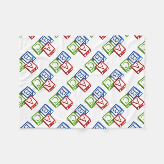 Fleece Blanket/ABC Blocks (Vorderseite (Horizontal))