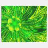 Fleece Blanket Abstrakt Lines Green Blume (Vorderseite (Horizontal))