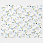 Fleece Blanket/Baby Boy Stork (Vorderseite (Horizontal))