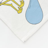 Fleece Blanket/Baby Boy Stork (Ecke)
