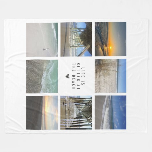 Fleece Blanket-Beach (Vorderseite (Horizontal))