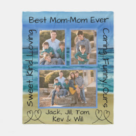 Fleece Blanket "Beach Bitte" Foto Blanket