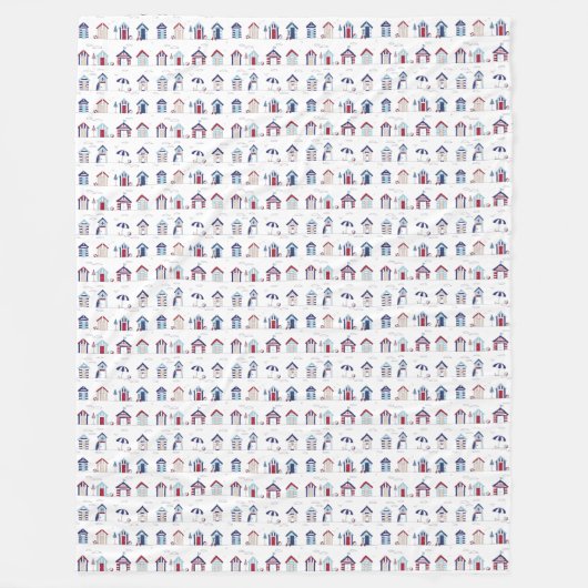 Fleece Blanket - Beach Huts (Vorderseite)