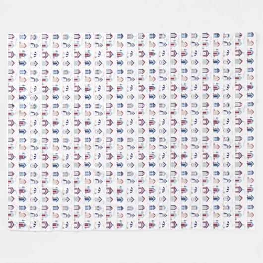 Fleece Blanket - Beach Huts (Vorderseite (Horizontal))