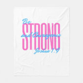 Fleece Blanket Bible Verse Joshua 1:9 (Vorderseite)