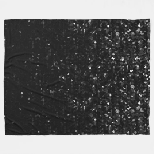 Fleece Blanket Black Crystal Bling Strass (Vorderseite (Horizontal))