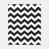 Fleece Blanket - Black & White Zigzag (Vorderseite)