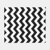 Fleece Blanket - Black & White Zigzag (Vorderseite (Horizontal))