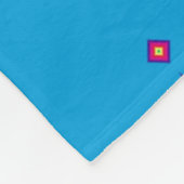 Fleece Blanket - Blau mit Rainbow Diamonds (Ecke)