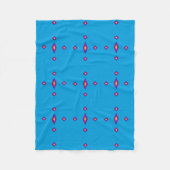 Fleece Blanket - Blau mit Rainbow Diamonds (Vorderseite)