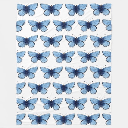 Fleece Blanket - Blauer Schmetterling (Vorderseite)