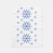 Fleece Blanket - Blue Snowflake (Vorderseite)