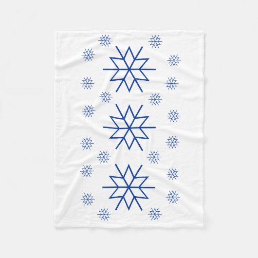 Fleece Blanket - Blue Snowflake (Vorderseite)