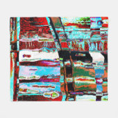 Fleece Blanket Collapse Reflection Abstract Design (Vorderseite (Horizontal))