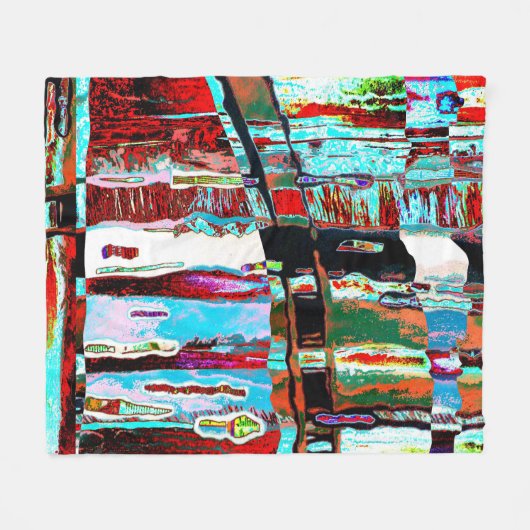 Fleece Blanket Collapse Reflection Abstract Design (Vorderseite (Horizontal))