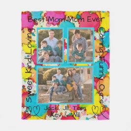 Fleece Blanket "Colorful Confetti" Foto Blanket