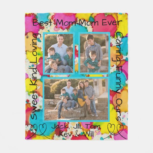 Fleece Blanket "Colorful Confetti" Foto Blanket (Vorderseite)