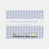 Fleece Blanket Custom Blue und White Karo (Vorderseite (Horizontal))