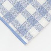Fleece Blanket Custom Blue und White Karo (Ecke)