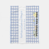 Fleece Blanket Custom Blue und White Karo (Vorderseite)