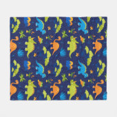Fleece Blanket Dinosaurier (Vorderseite (Horizontal))