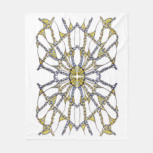 Fleece Blanket (Doodle - von Hand gezeichnet) (Vorderseite)