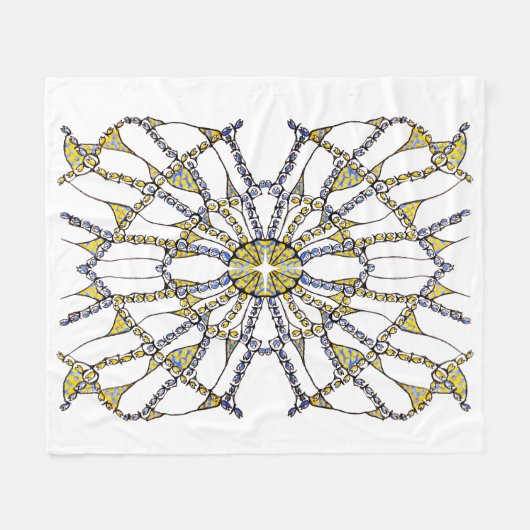 Fleece Blanket (Doodle - von Hand gezeichnet) (Vorderseite (Horizontal))