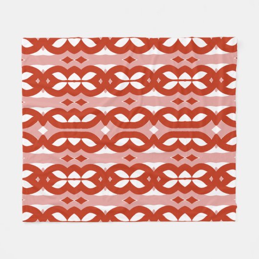 Fleece Blanket, Ein trendiges klassisches rotes St (Vorderseite (Horizontal))