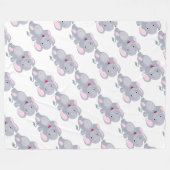 Fleece Blanket/Elephanten (Vorderseite (Horizontal))