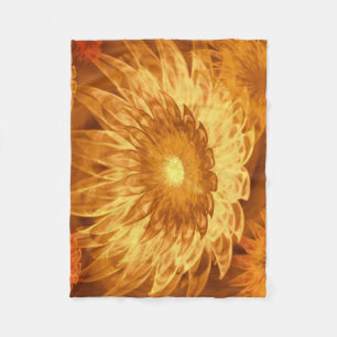 Fleece Blanket Fantasy Blume Gelb